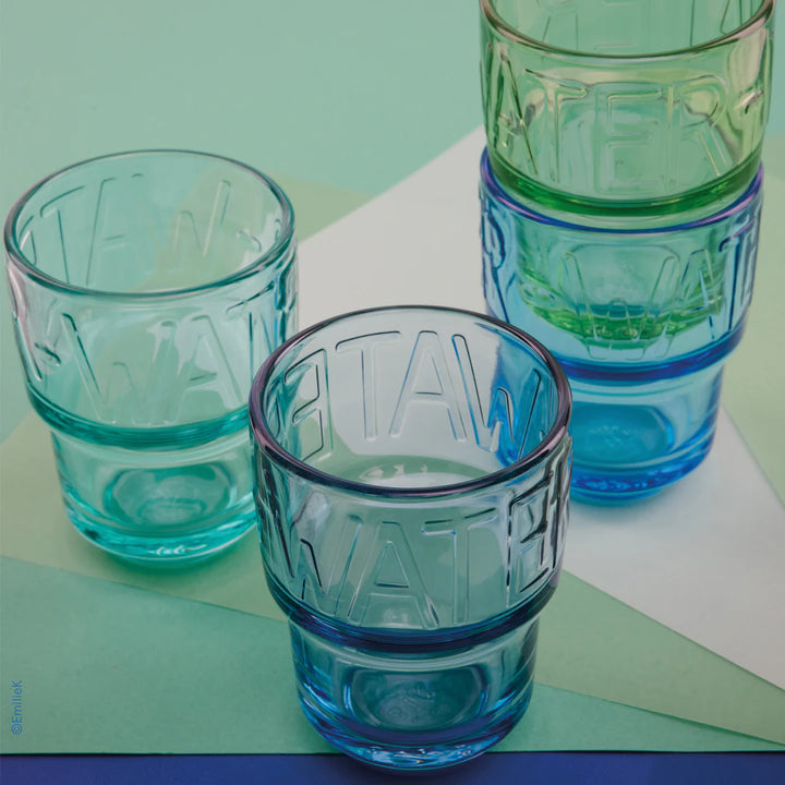 Assorted Colors WATER Glasses Set-4