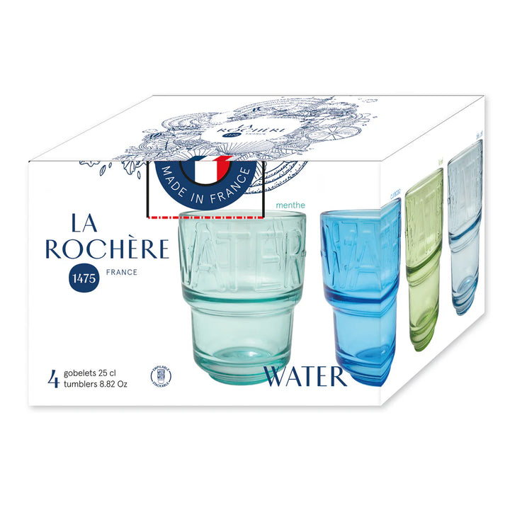 Assorted Colors WATER Glasses Set-4