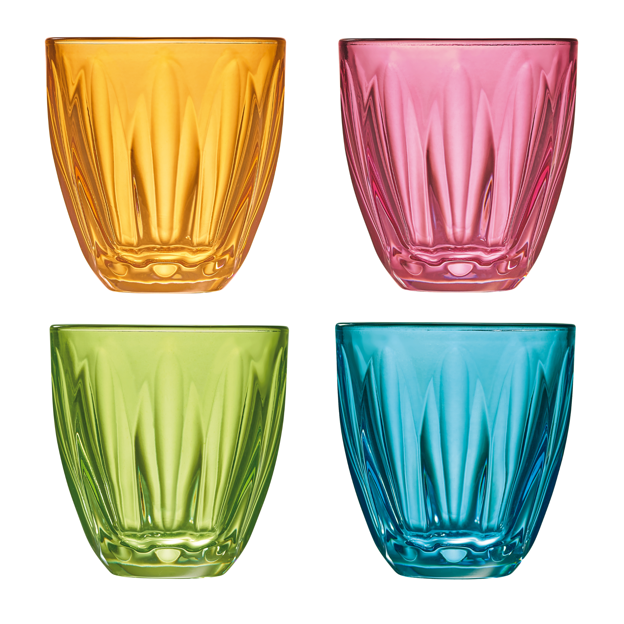 Lily Assorted Colored Glasses Set of 4 | French Glassware – La Rochere
