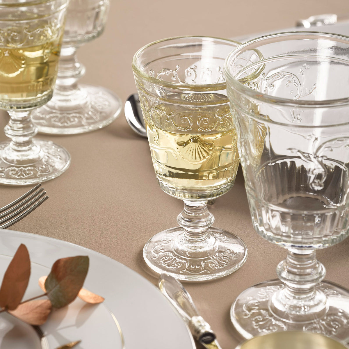 Set of 6 Versailles wine glasses and 6 drinking cups – French Address
