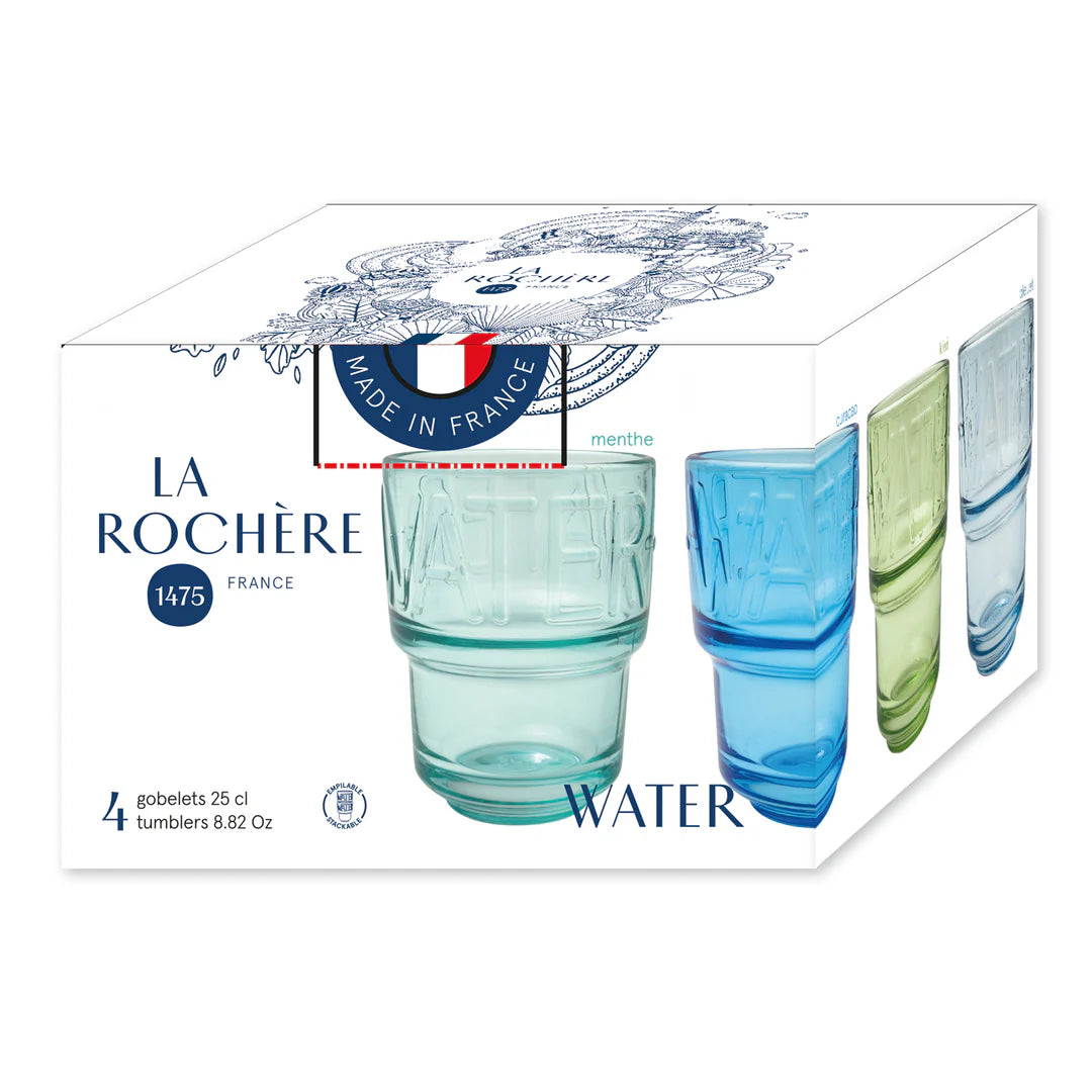 Assorted Colors WATER Glasses Set-4