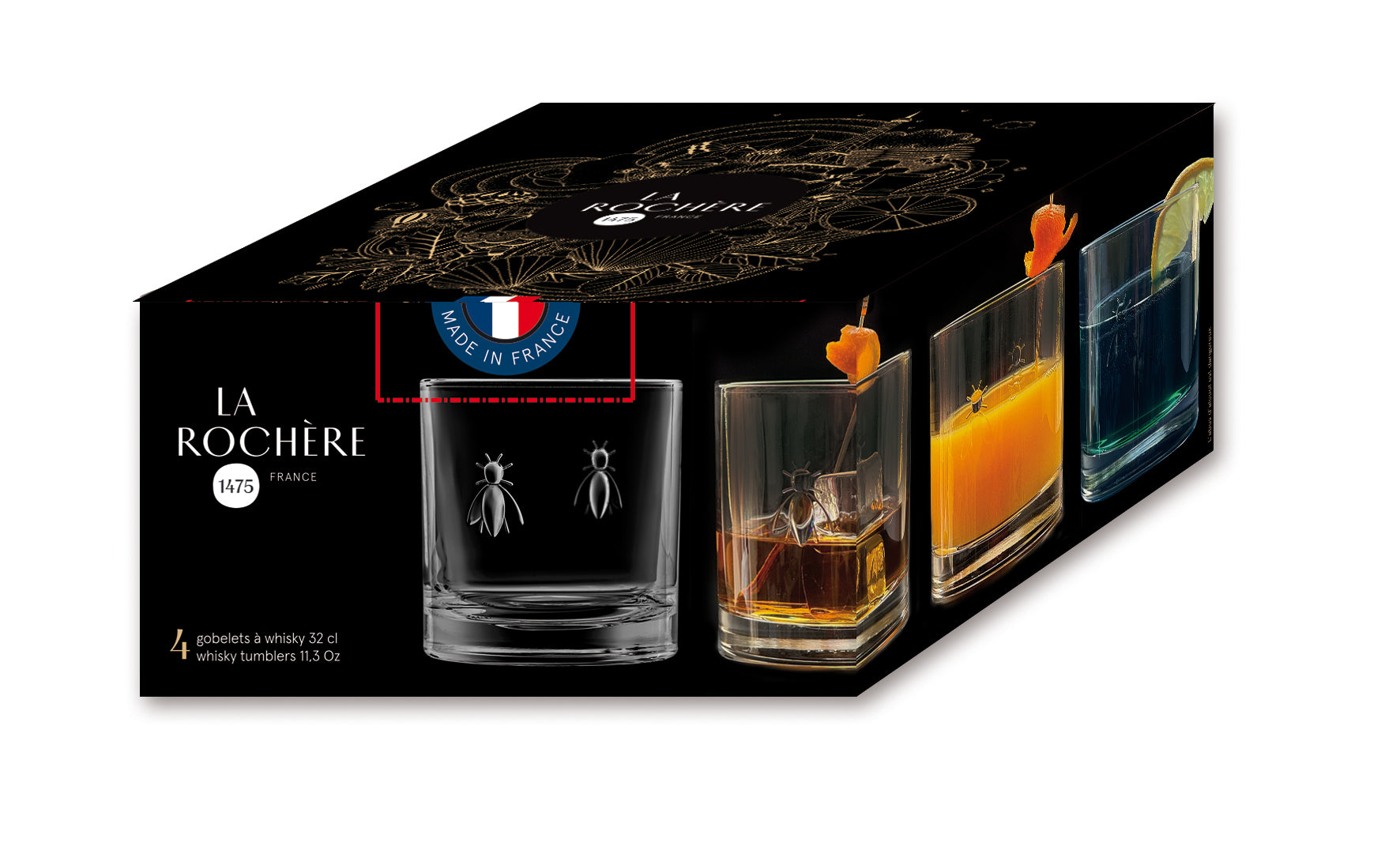 La Rochere Napoleon Bee Whiskey Glasses - Thumbnail 4