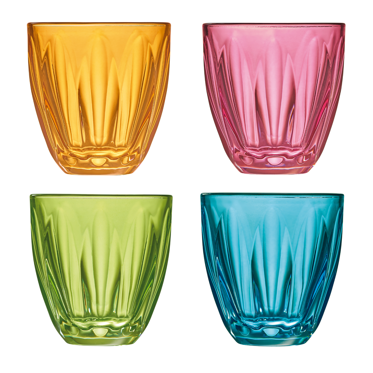 Lily Assorted Colored Glasses Set of 4 | French Glassware – La Rochere
