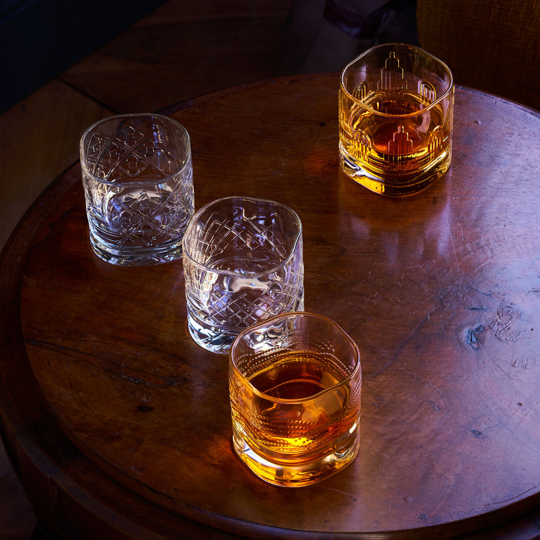 QTANZIQI Bicchieri da Whisky Vecchio Stile di Lusso per Cocktail di liquore Scozzese Bourbon, Set da 2/4/6 Tazze con Scatola di Lusso, Tazze da 7,74 Once (6 Tazze Tipo 2 QTANZIQI Bicchieri da Whisky Vecchio Stile di Lusso per Cocktail di liquore Scozzese Bourbon, Set da 2/4/6 Tazze con Scatola di Lusso, Tazze da 7,74 Once (6 Tazze Tipo 2